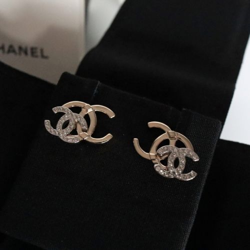CHANEL Double C Logo Classic Earrings AB6426 72610194