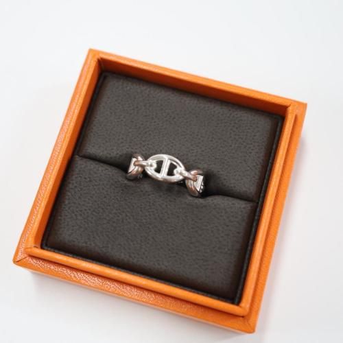 Hermes Chaine d'Ancre Ring Silver H109507B 72619424