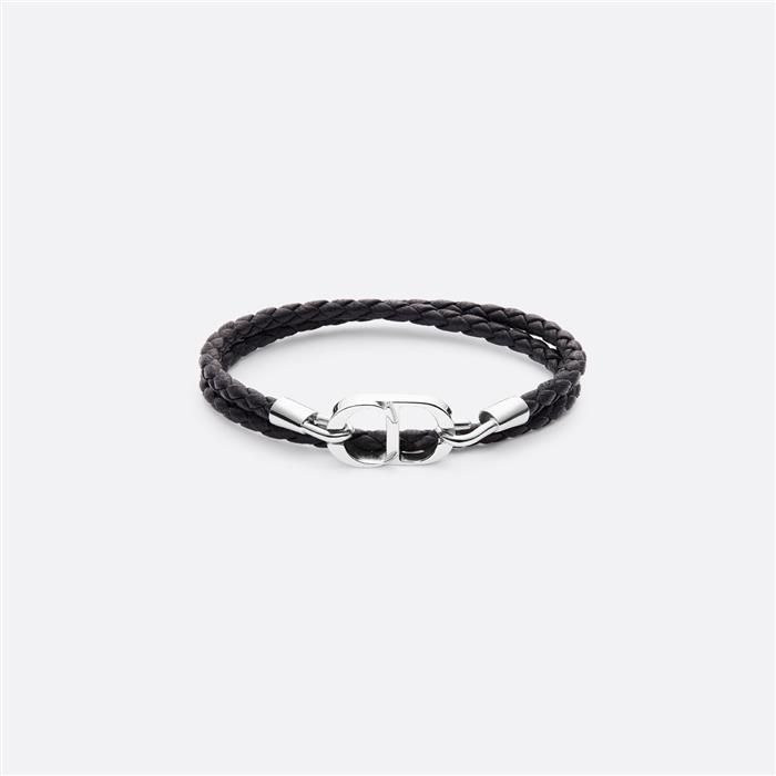 Dior Icon Braid Men's Leather Bracelet Black B1973HOMLE_D004 118190069