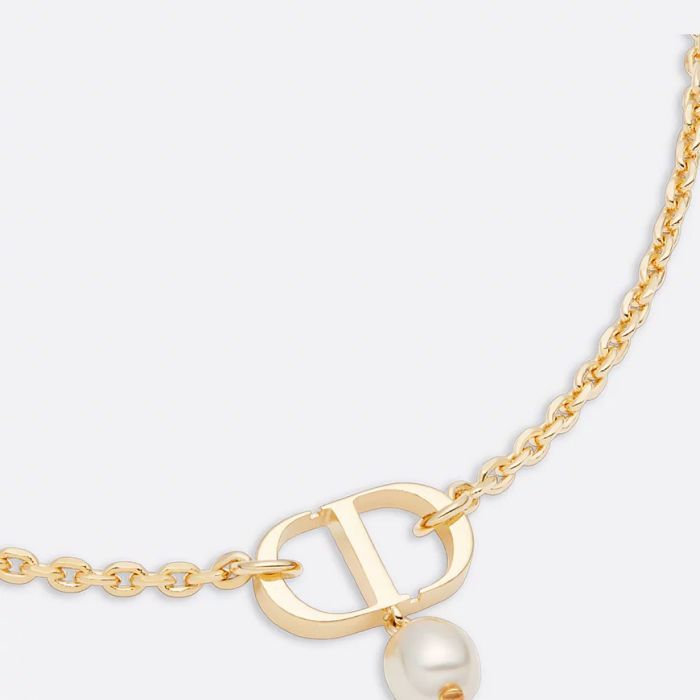 Dior Women's Petit CD Necklace Gold White Pearl N1390PTCRS D301 118186131