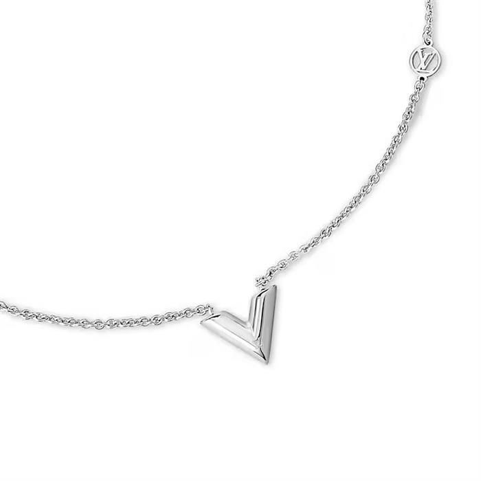 Louis Vuitton Women's Essential V Supple Necklace Silver M63197 118186310