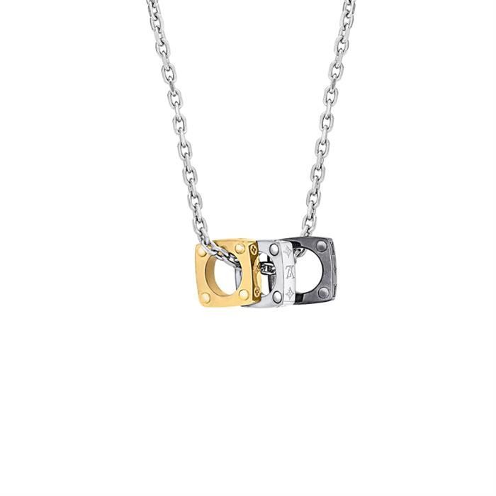 Louis Vuitton Monogram Bold Necklace Gold Silver Ruthenium M00675 118186987