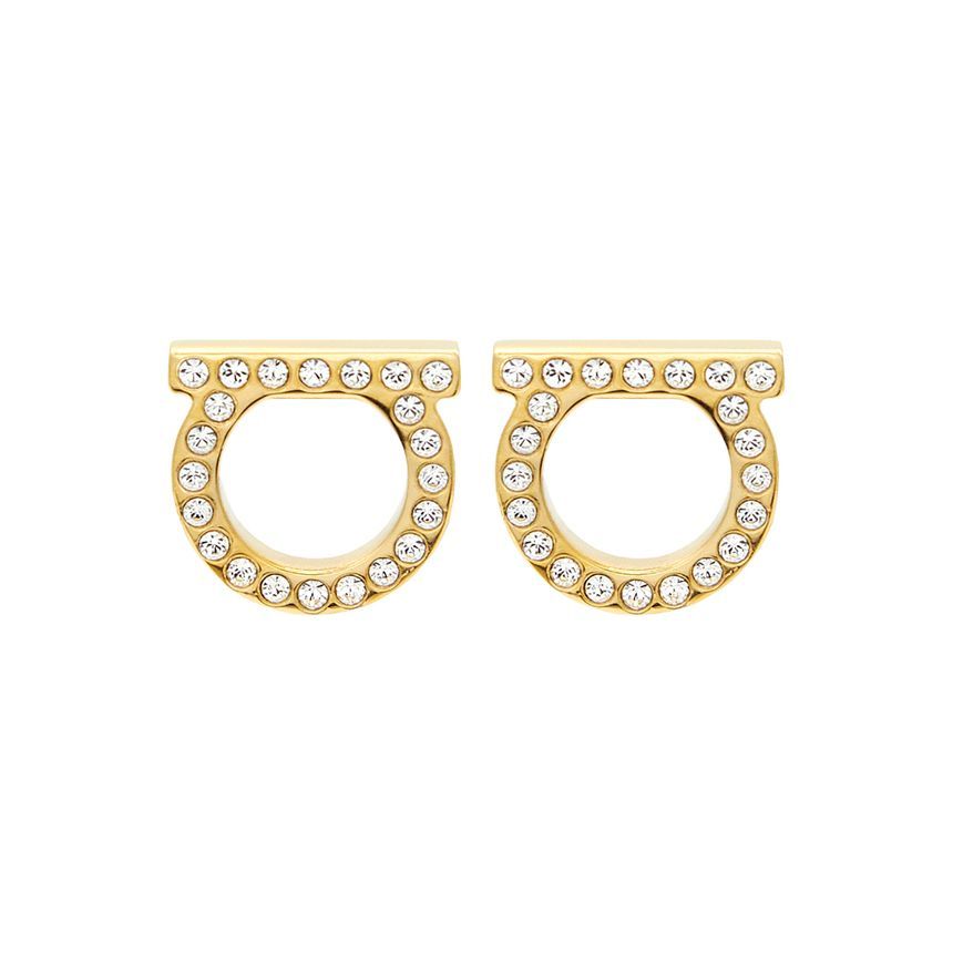 Salvatore Ferragamo Gancini Crystal Earrings 120684609