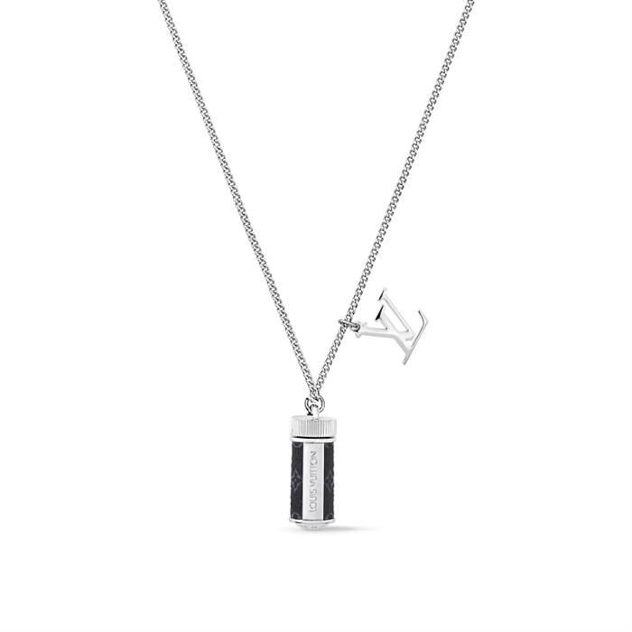 Louis Vuitton Monogram Eclipse Charmes Necklace M63641 118186955