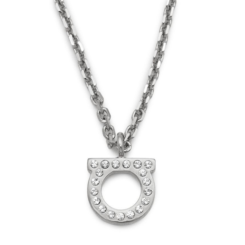 Salvatore Ferragamo Gancini Crystal Women's Necklace 120684640