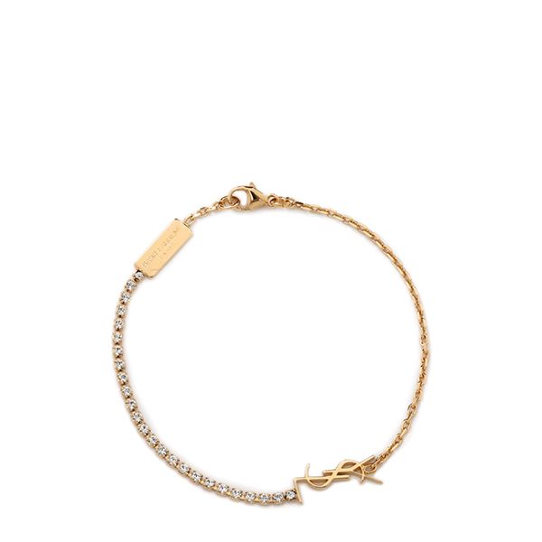 Saint Laurent Gold Monogram Cassandra Crystal Bracelet 712345 Y1526 8066 00027 128933313