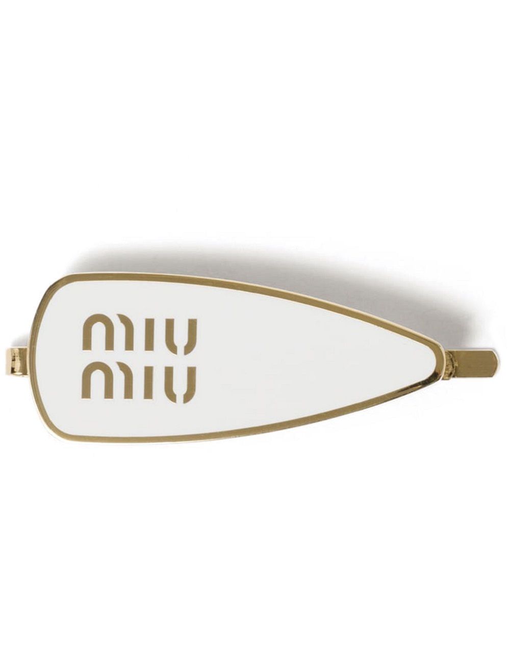 Miu Miu Enamel Metal Hair Clip White 5IF147 2F6T F0009 88950234