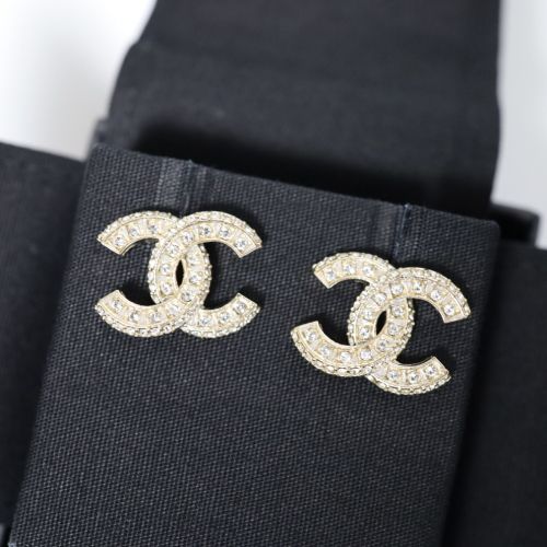 CHANEL Classic CC Logo Cubic Earrings Gold A86504 72613253