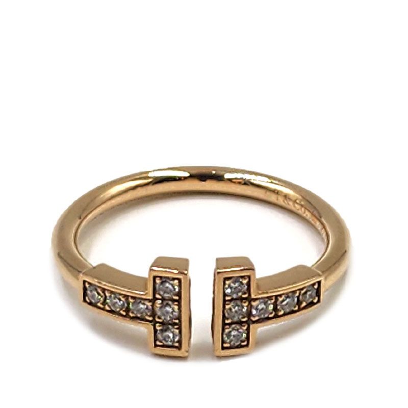 Tiffany & Co Tiffany Diamond Rose Gold Wire Ring 50 133089952