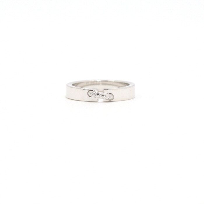 CHAUMET 18k White Gold Liens Evidence 002CT 5P Diamond Wedding Band Ring Size 11 - 080315 133067585