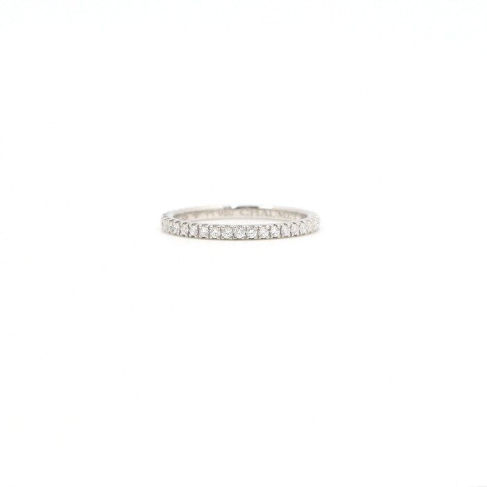 CHAUMET Platinum 0.37CT 41P Les Eternelles Pave Diamond Wedding Band Ring 11th 133067602
