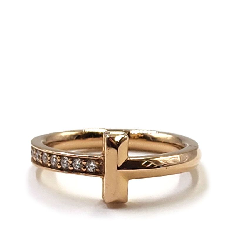 Tiffany & Co Tiffany Diamond Rose Gold T1 Ring 48 133086981