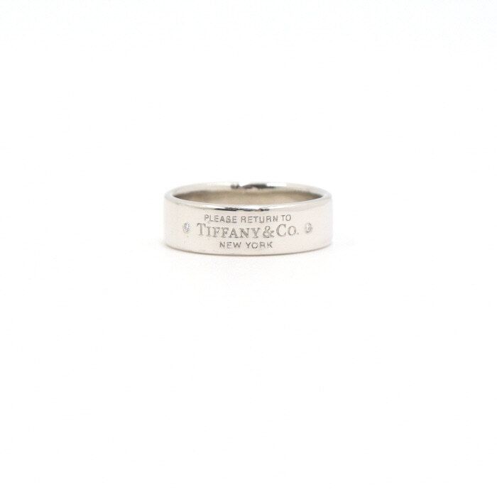 Tiffany & Co 2P Diamond Silver Return to Tiffany Ring Size 17 aa49915 133067611