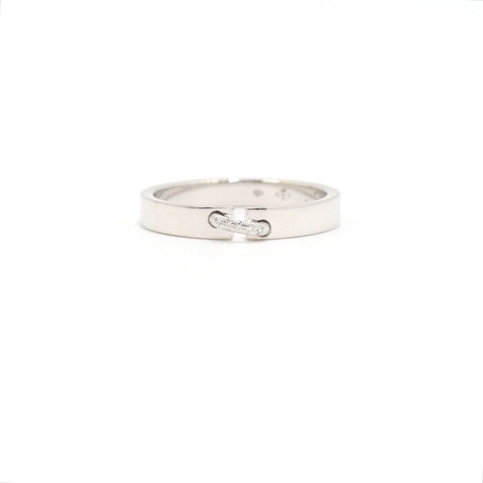 CHAUMET 18k White Gold Liens Evidence Diamond Wedding Band Ring 002CT 5P 080315 SKU aa49949 133067588