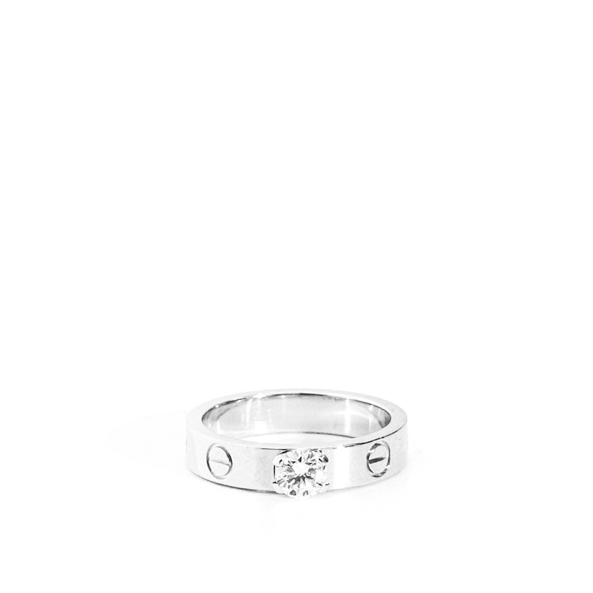 Cartier Love Ring Solitaire Diamond Wedding Band Ring 0.23 Carat 47 129722793