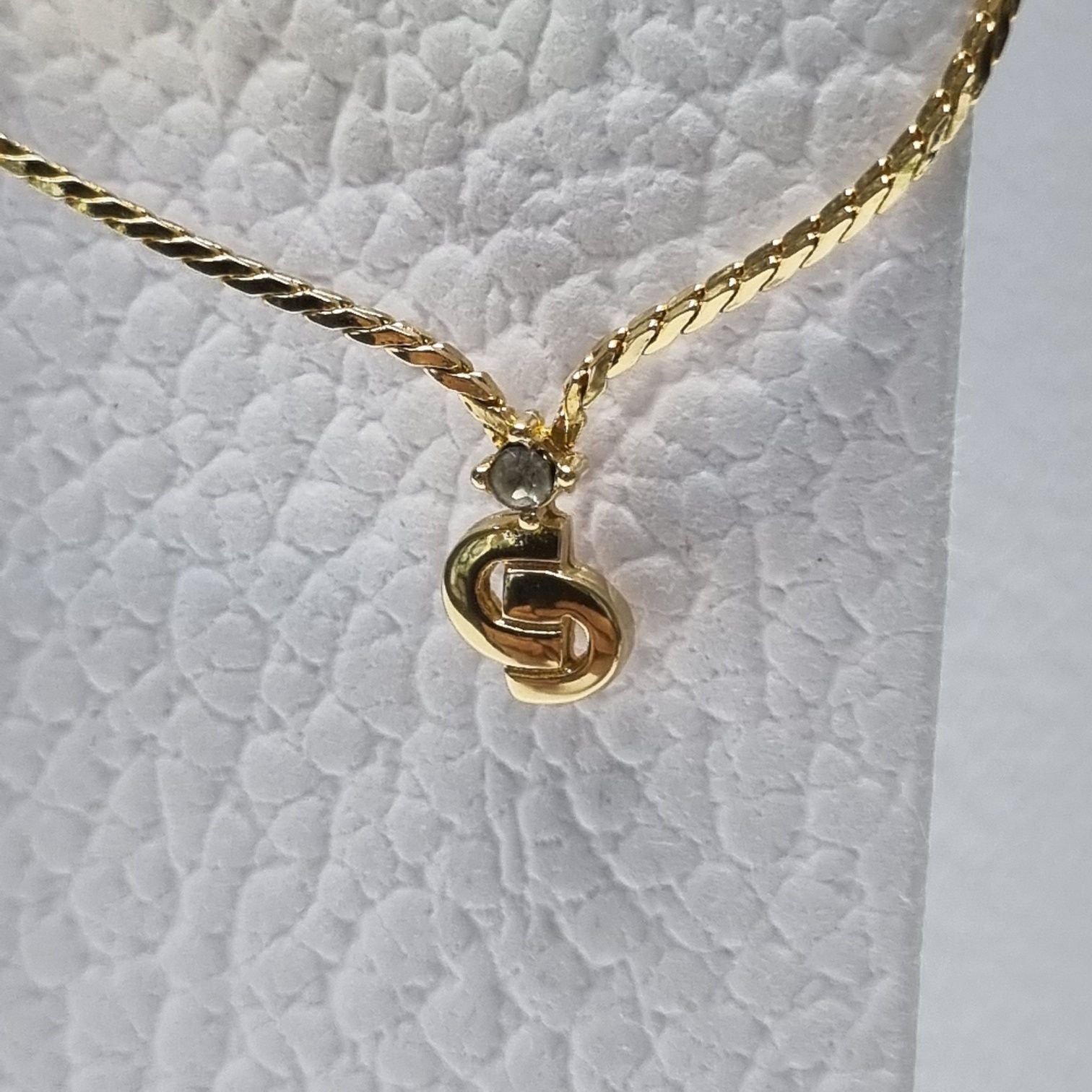 Dior Mini CD Logo Stone Necklace 503-80 133044097