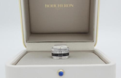 Boucheron Quattro Black Edition Large Ring Diamond 18K White Gold Ring 51 JRG01782 118598627