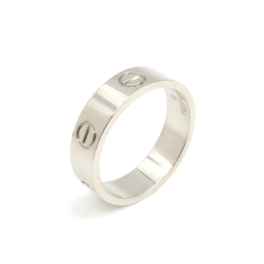 Cartier 18K White Gold Love Ring Wedding Band 58 72796824