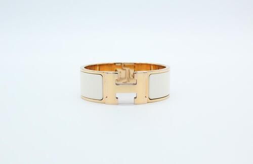 Hermes H Click Clack PM White Gold Bracelet H300001 115611457