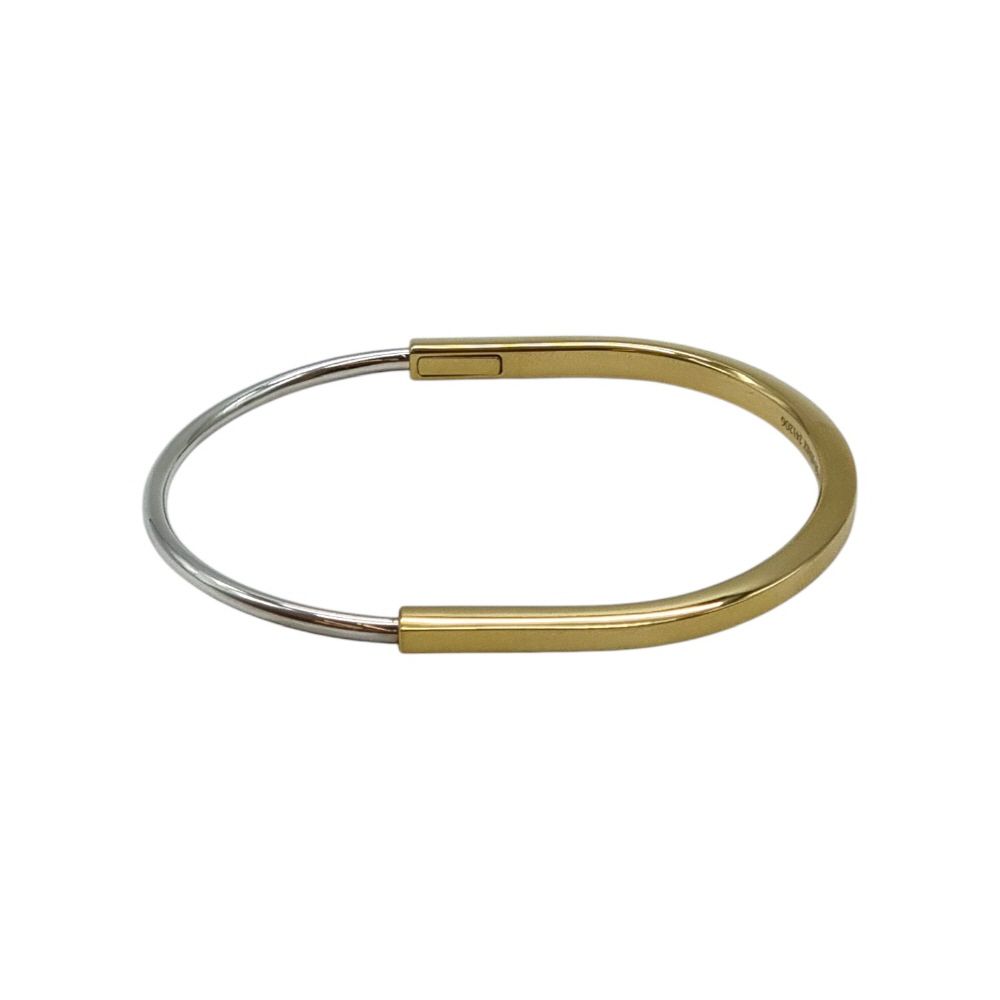 Tiffany & Co Tiffany Lock Narrow Yellow White Gold Bangle Bracelet 41416 132961352