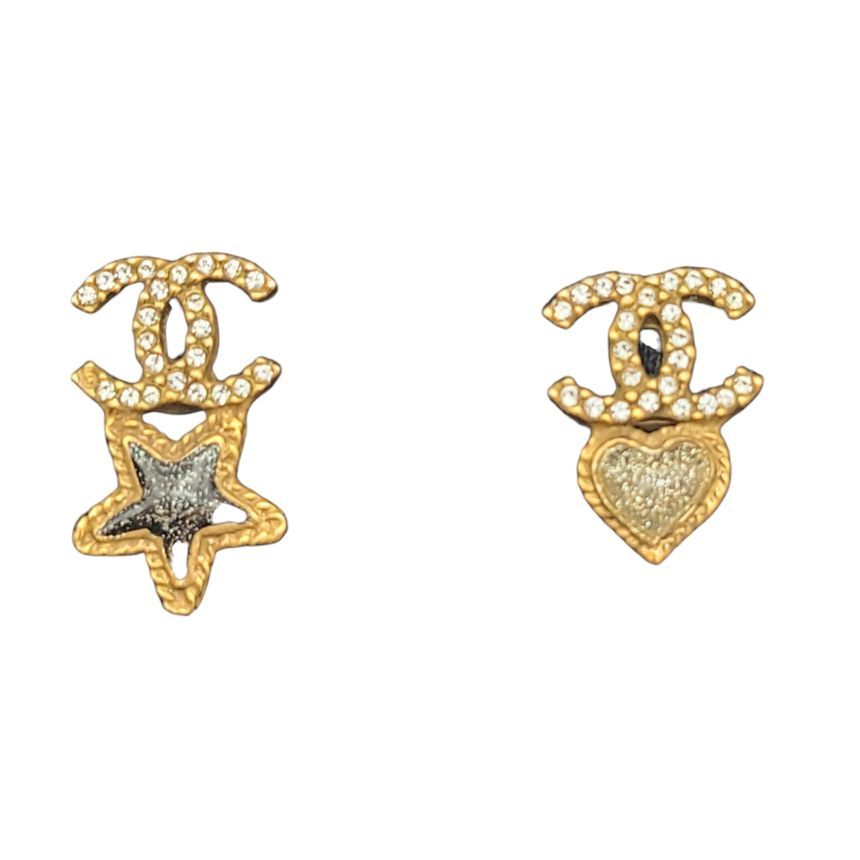 CHANEL Star Heart Earrings CHA081540 120484726