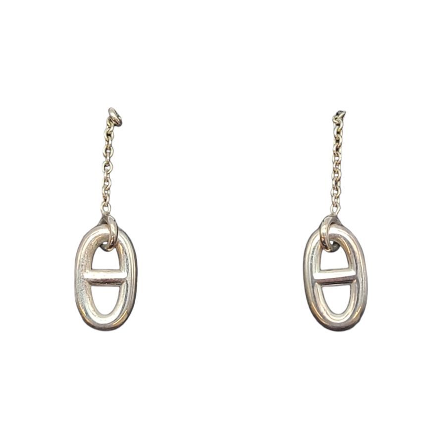 Hermes Chandal Blue Stone Earrings HEA081541 103073346