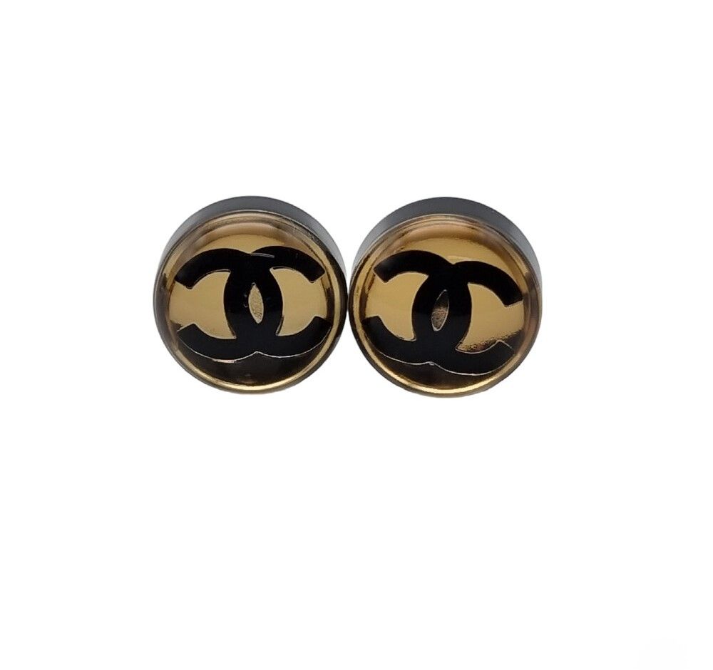 CHANEL Non-Used AB9745 CC Logo Round Earrings 58833731