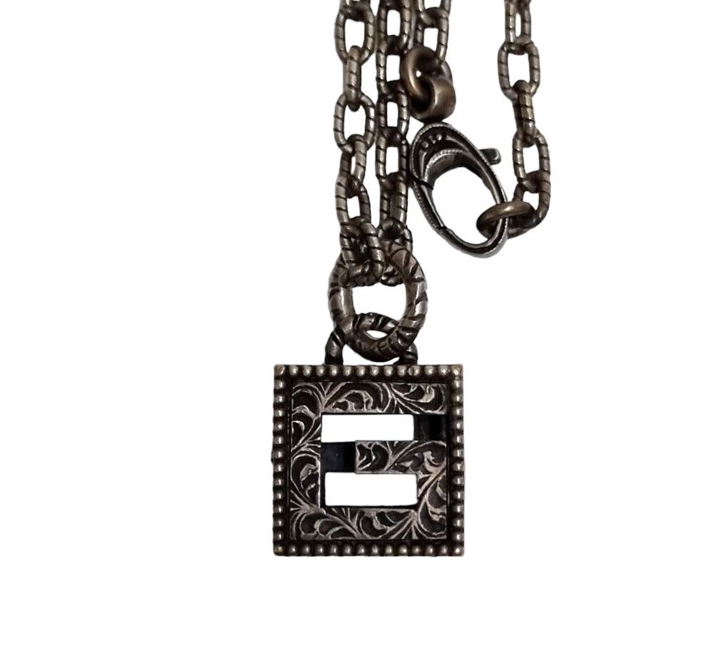 Gucci Square G Silver Necklace 38426533