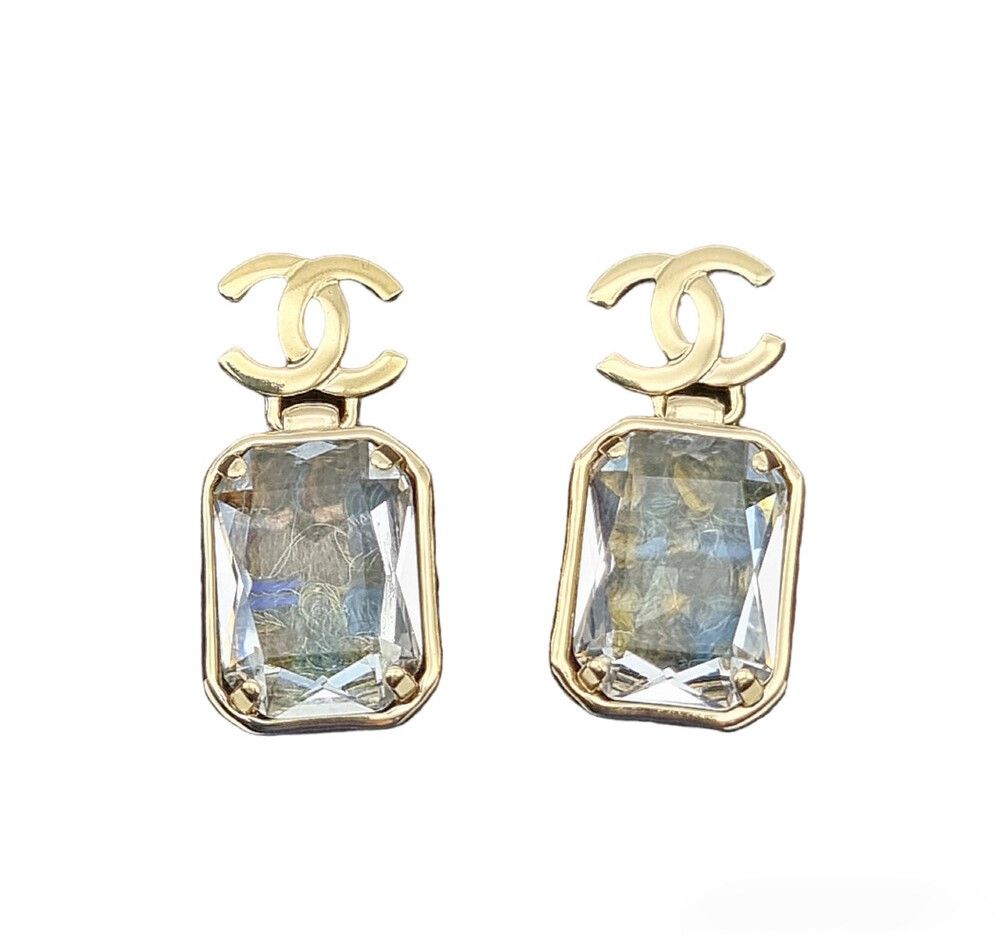 CHANEL Unused Crystal Earrings 58833769