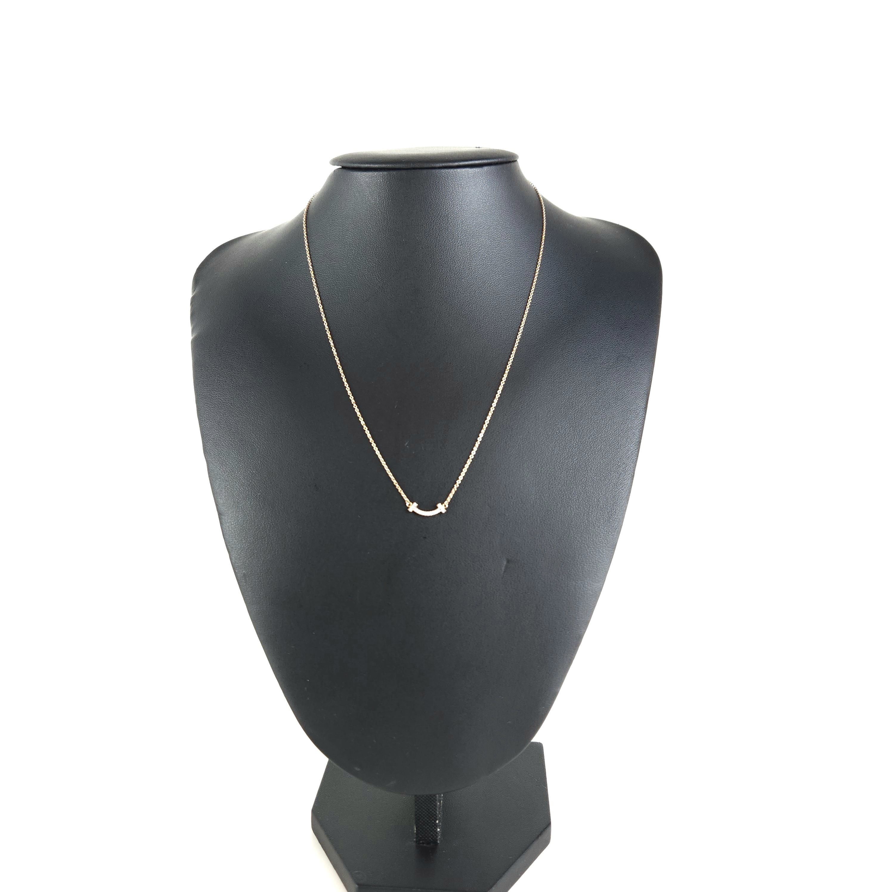 Tiffany & Co Smile Pendant Diamond Necklace 9407 132992778