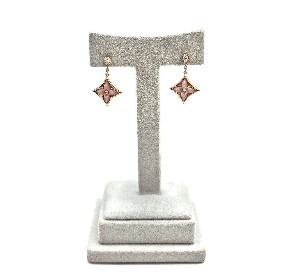 Louis Vuitton Diamond Color Blossom Star Earrings 7574346644 132955836