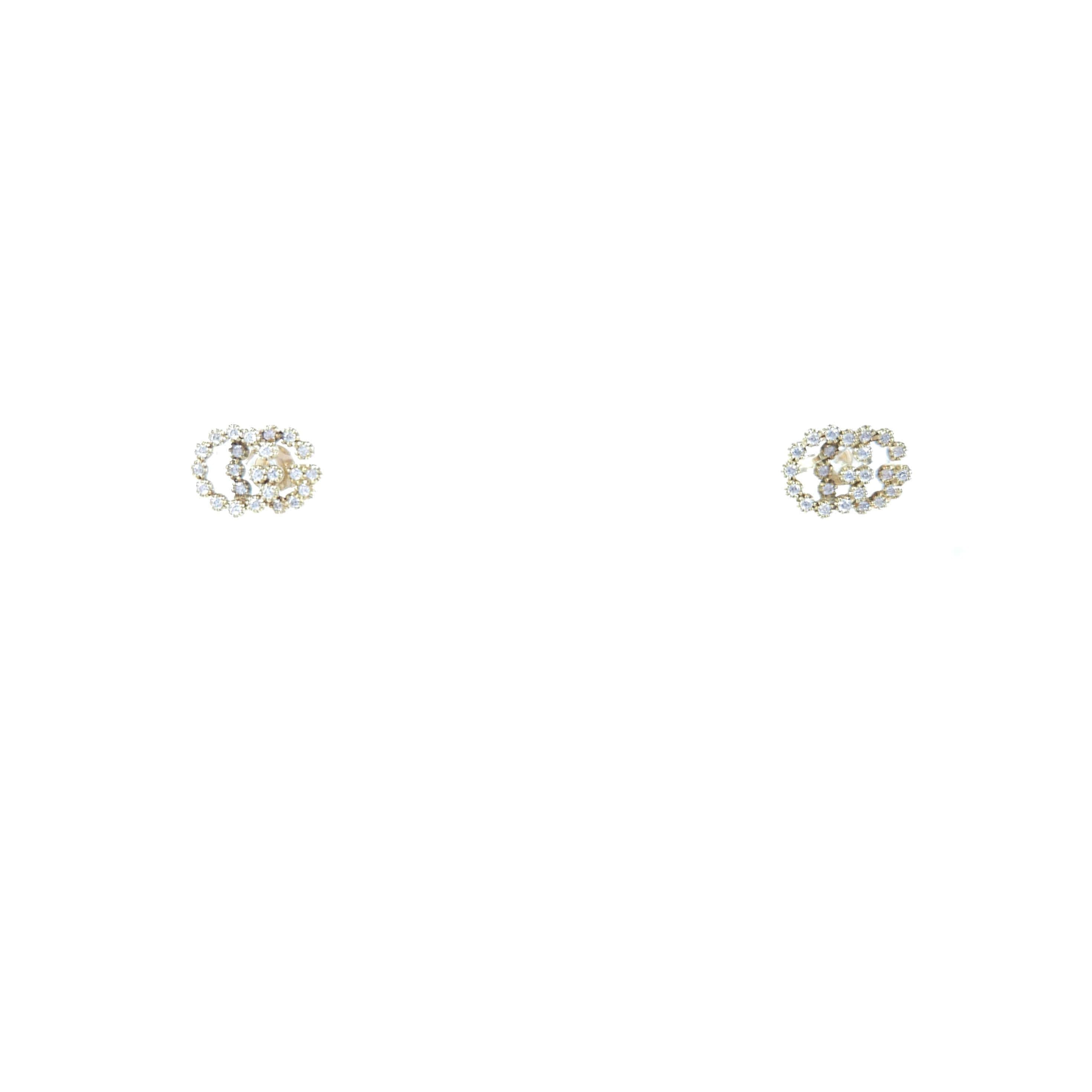 Gucci Running Diamond Earrings in 18K Gold 9406 132954659