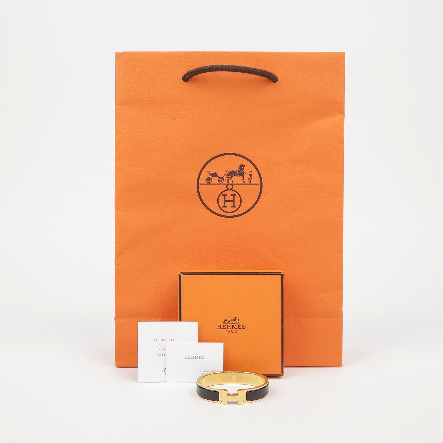 Hermes PM Size Click Ash Bracelet 132485136