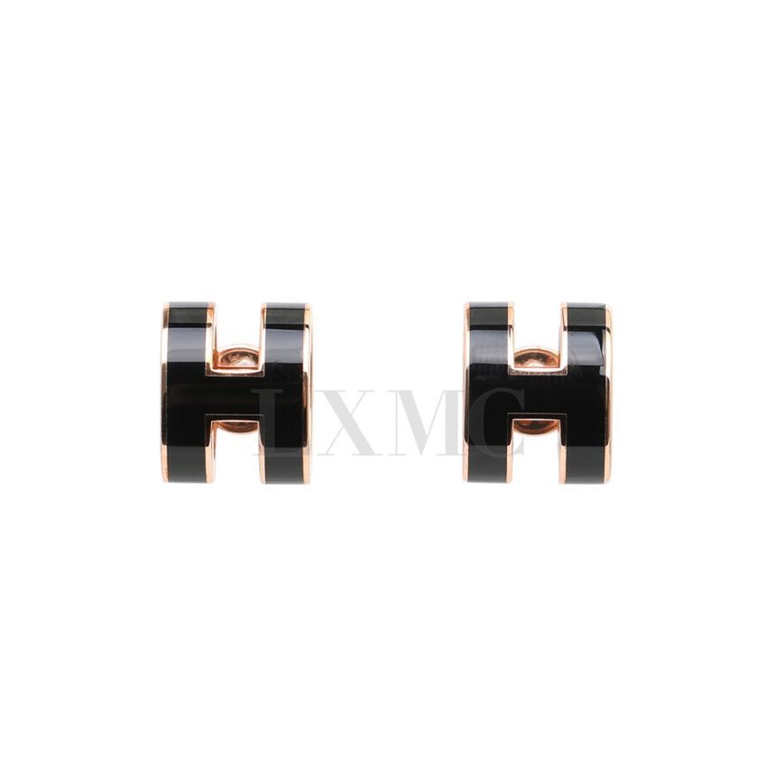 Hermes Pop H Earrings Black H608002FO03 132952609