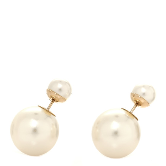 Pearl Mise En Dior Tribal Earrings Gold