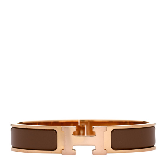 Enamel Narrow Clic Clac H Bracelet GM Chataigne