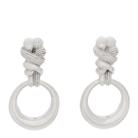 Sterling Silver 14K Yellow Gold Crossover Round Drop Earrings