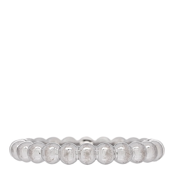 18K White Gold Medium Perlee Ring 53 6.5