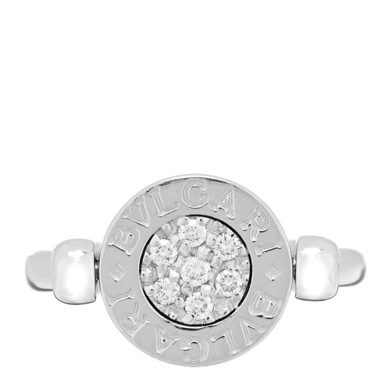 18K White Gold Diamond Black Onyx Bvlgari Bvlgari Flip Ring 47 4