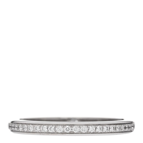 18K White Gold Diamond Roma Amor Wedding Band Ring 50 5.25
