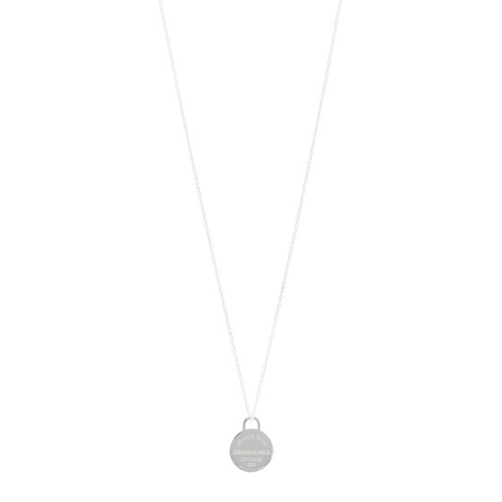 Sterling Silver Return to Tiffany X Beyonce Renaissance Round Tag Pendant Necklace