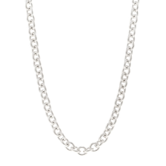 Sterling Silver Round Link Necklace