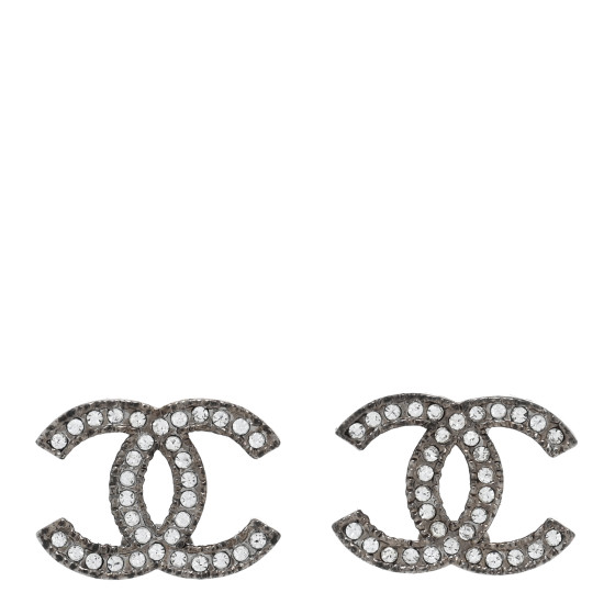 Crystal CC Earrings Silver