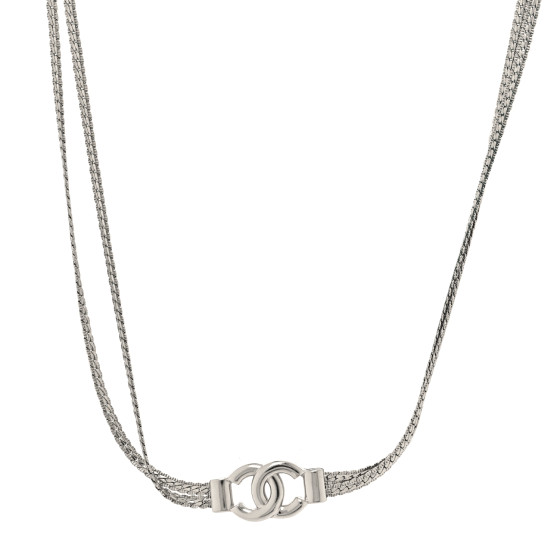 Metal Chain CC Choker Silver