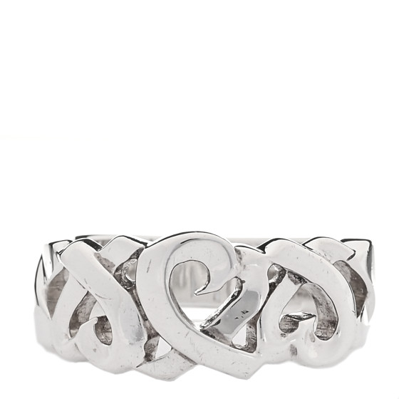 Sterling Silver Paloma Picasso Loving Heart Band Ring 53 6.5