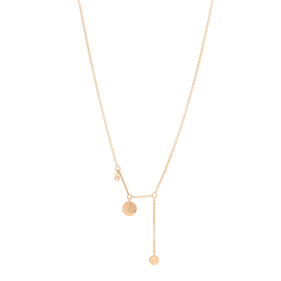18K Rose Gold Diamond TPM Ex-Libris Pendant Necklace