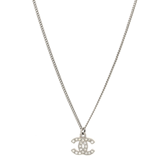 Crystal Timeless CC Necklace Silver