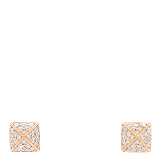 18K Rose Gold Diamond Clou d'H Stud Earrings