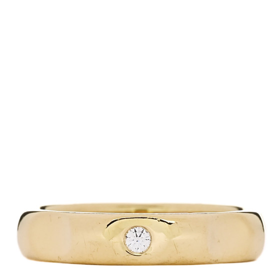 18K Yellow Gold Diamond Paloma Picasso Groove Ring 50 5.5
