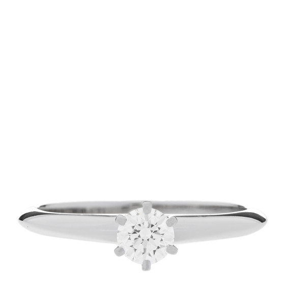 Platinum Diamond .28ct Solitaire Engagement Ring 51 5.75